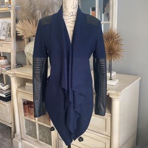 BlankNYC wool leather sleeve jacket